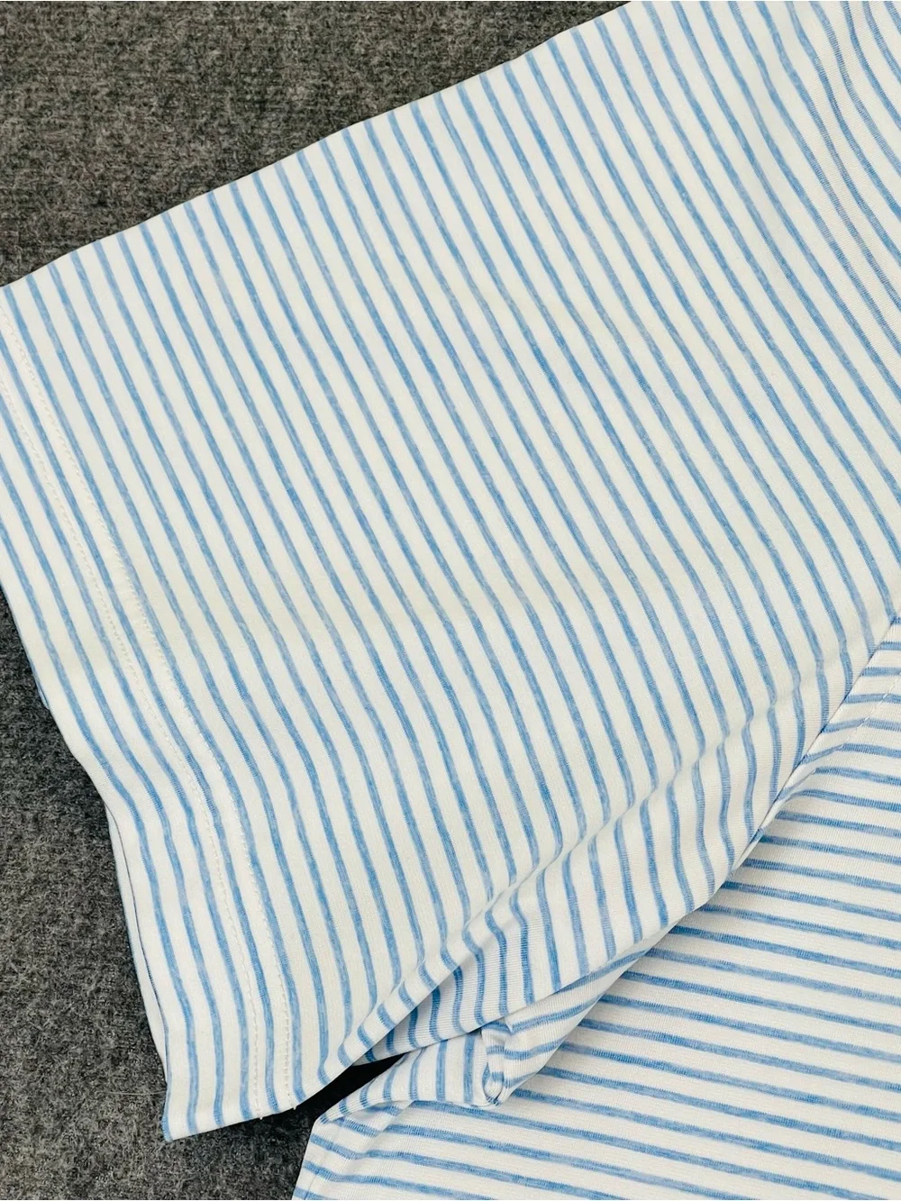 Vineyard Vines On-The-Go Sankaty Polo Shirt Men XL Blue Striped Performance - Picture 5 of 14